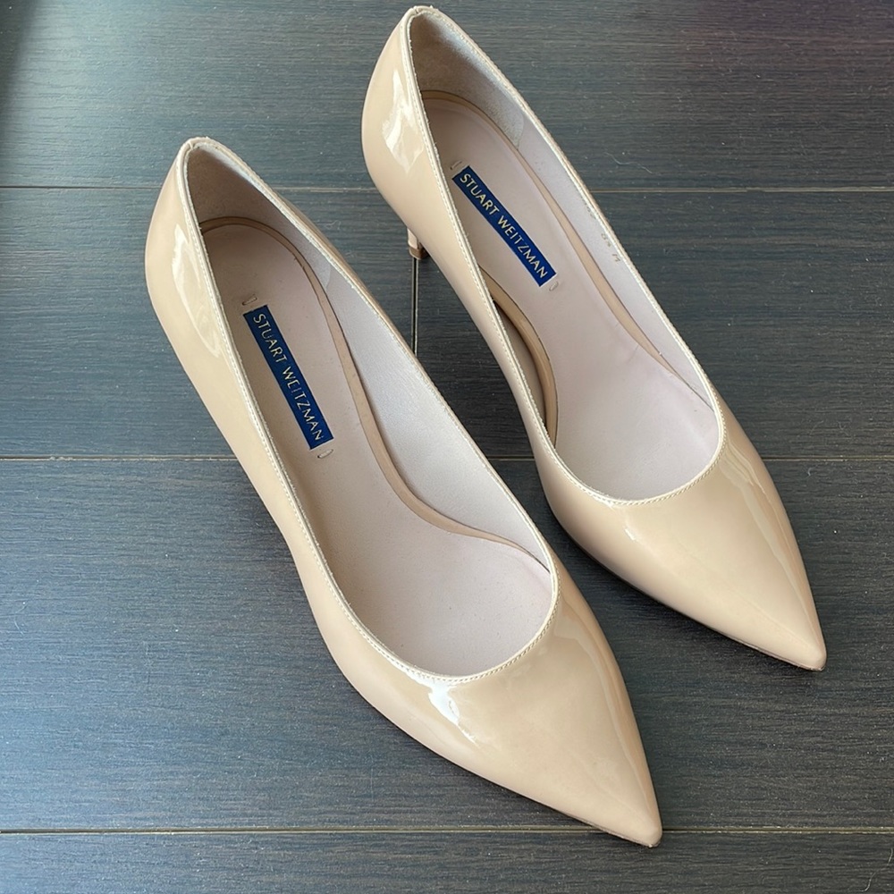 Stuart Weitzman Linsi 75 Pump in Nude